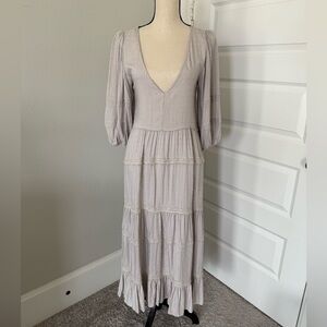 Lovestitch Light Purple Three Quarter Sleeve Dress